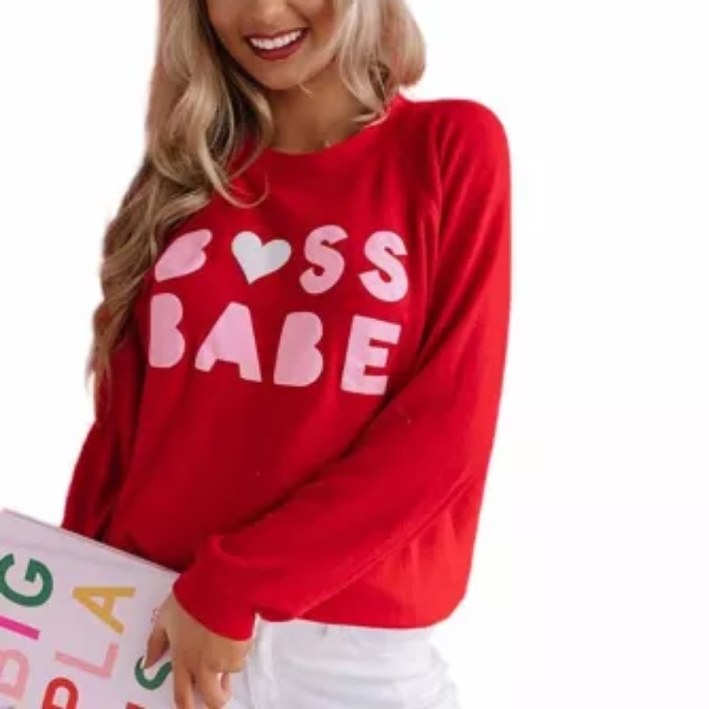 "Boss Babe" Valentines day sweatshirt